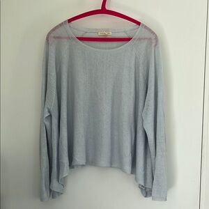 Eileen Fisher Blue Boxy Crew Neck Sweater